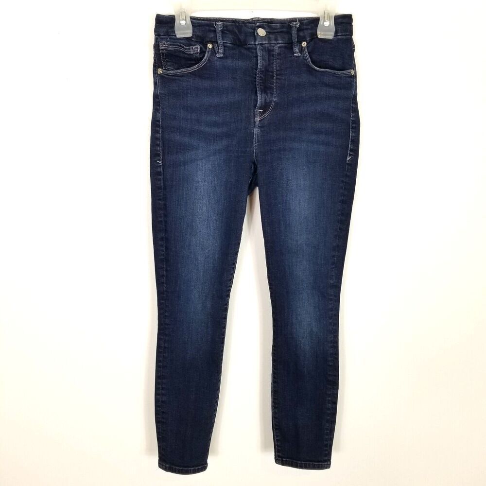 Good American Good Legs Women‎ Skinny Crop Jeans Sz 29 Navy High Rise